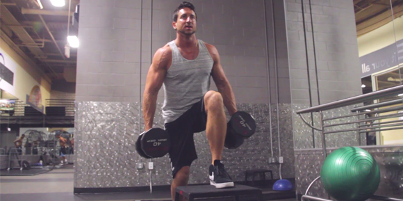 Exercise-4-Weighted Dumbbell Step-Ups